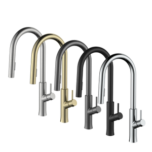 G04 Cepillo flexible de un solo mango Níquel Mate Negro Oro Grifo Kitchen Aid Stand Mezclador Grifo de cocina Grifo