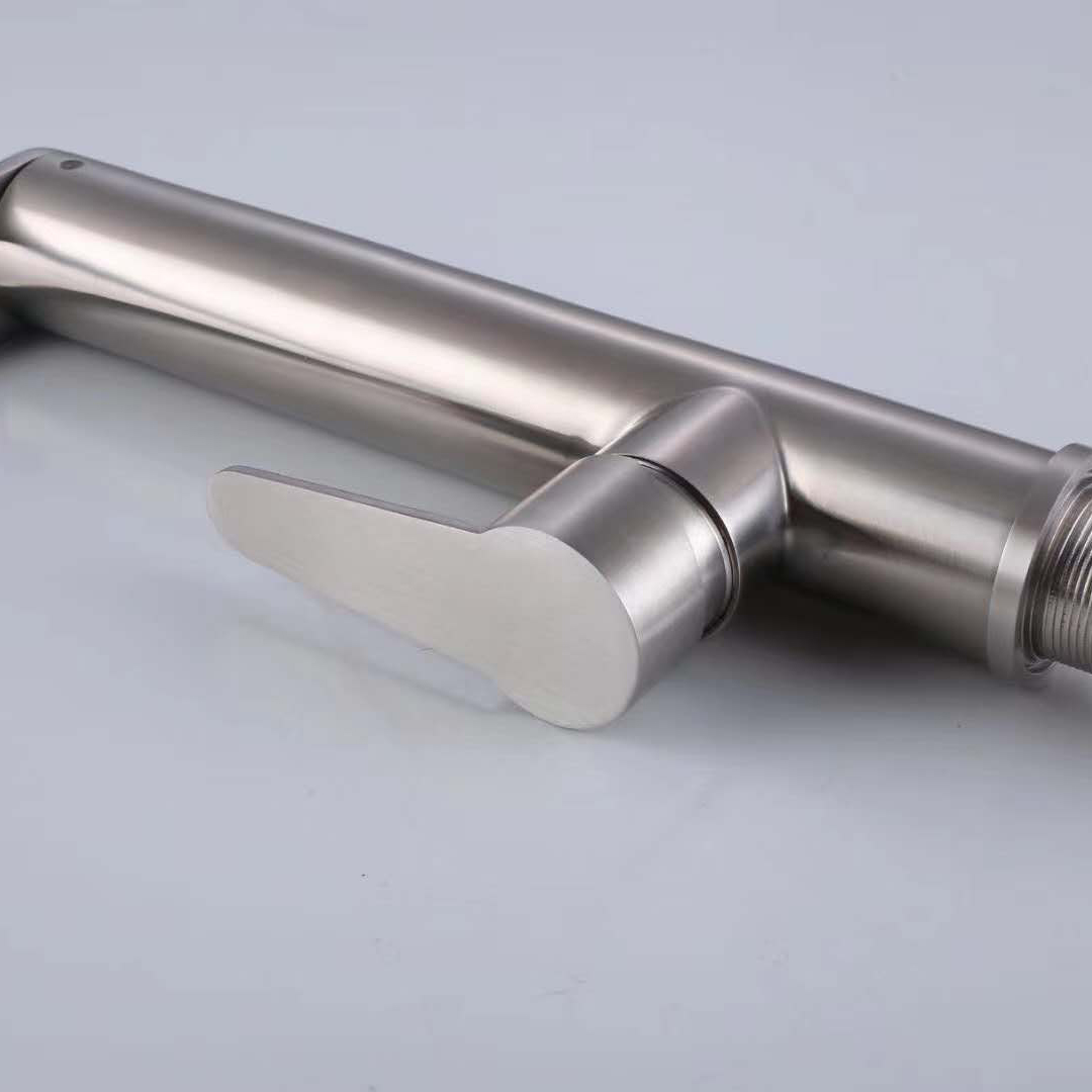 Grifo del fregadero de la cocina del cepillo del color de la mancha caliente y fría del nuevo estilo del acero inoxidable 304