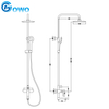 Grifo de ducha de baño de tubo de acero inoxidable cromado de buena calidad de lujo de latón