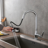 Grifo mezclador de cocina con espray extraíble giratorio cromado Retro de nuevo diseño