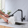 Gran oferta de granito de buena calidad de color negro para fregadero de piedra grifo de cocina