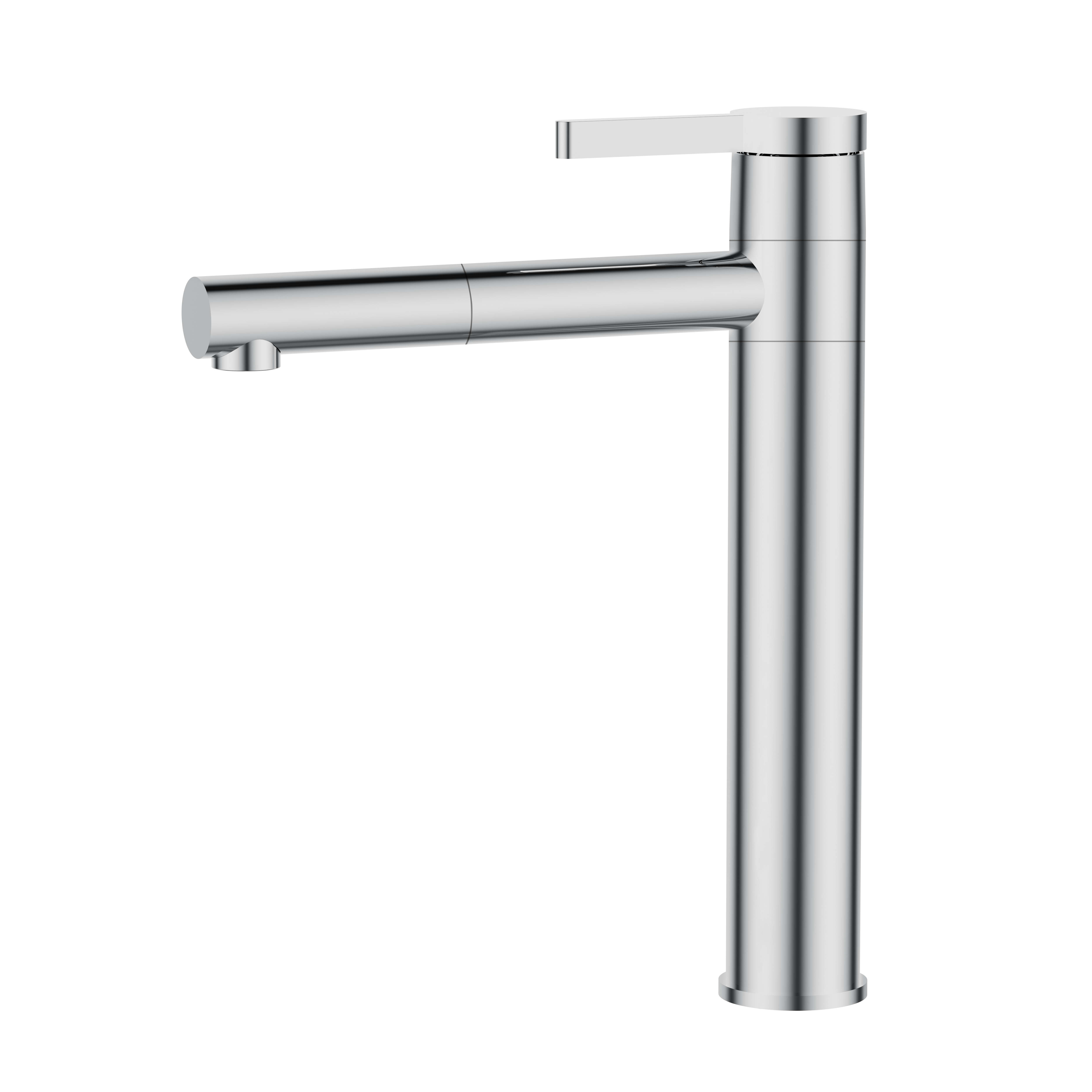 Cuello largo de grifo de lavabo de latón de diseño europeo de alto nivel