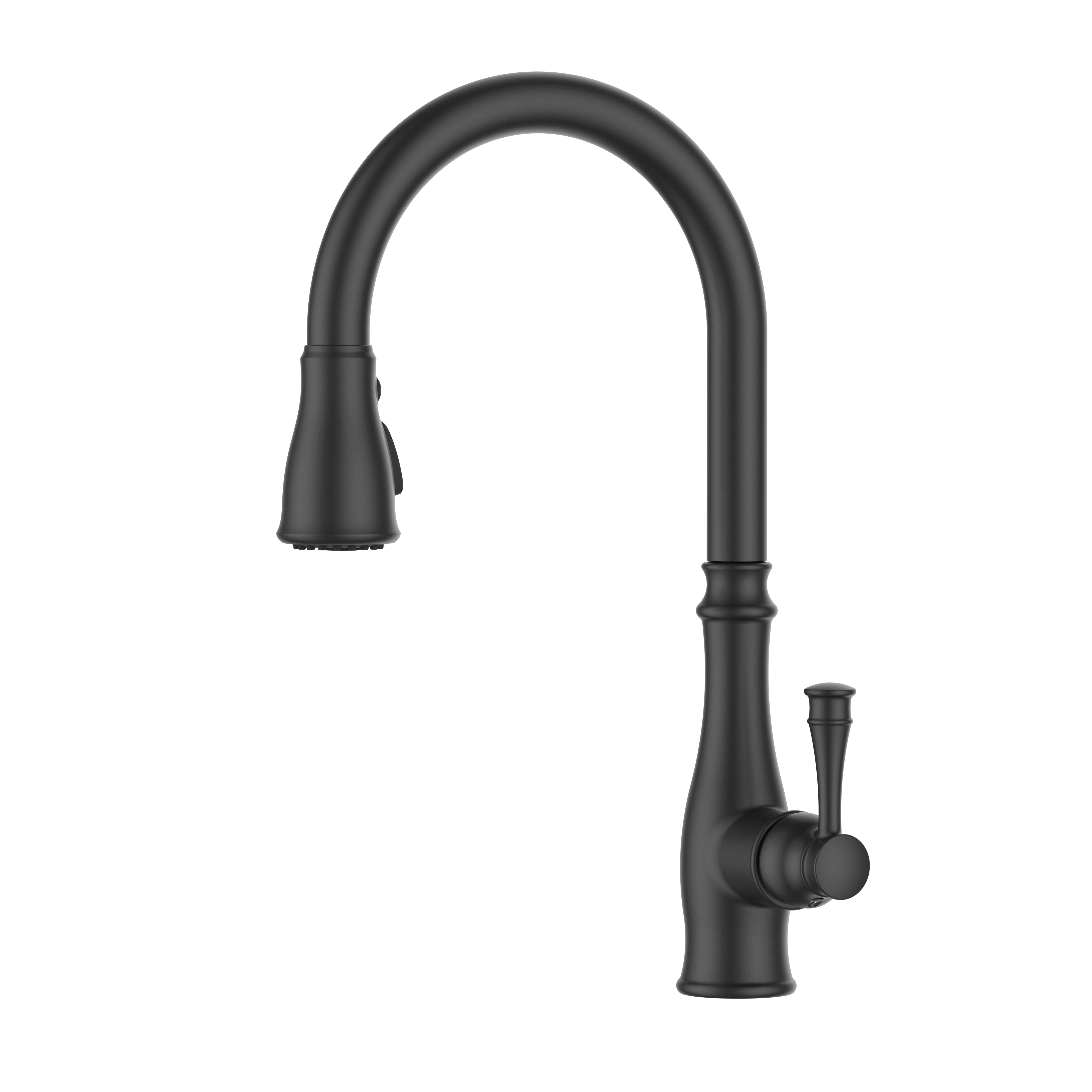 Grifo de cocina negro mate diseño europeo